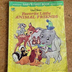 Vintage Baby's First Book Walt Disney's Favorite Little Animal Friends 1974